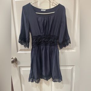 Kim & Ivy size small navy dress with lace